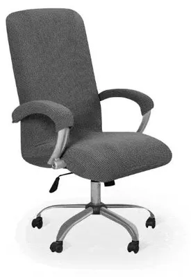 Produktbild von SofaSchutz Bürostuhlbezug Stretch Husse Grau Set mit Armlehnenbezügen
