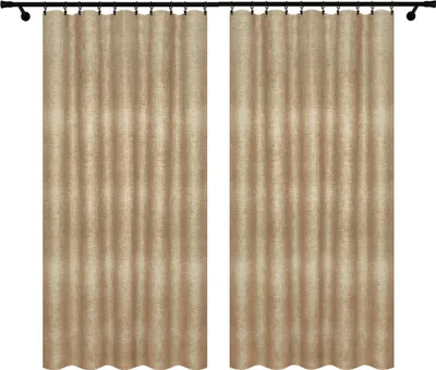 Produktbild von Fertigvorhänge mit Kräuselband 140x240 cm 2 Stücke Leinenmuster beige Vorhänge für Wohnzimmer