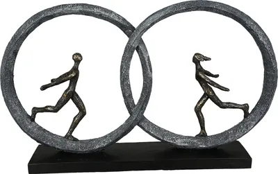 Immagine prodotto di Gilde Skulptur, "So in Love", Paarmotiv, Kunstharz, grau, bronzefarben, L. 9 cm, B. 49 cm, H. 29 cm 89363 4001250893639 2 Stück (2-fach sortiert)