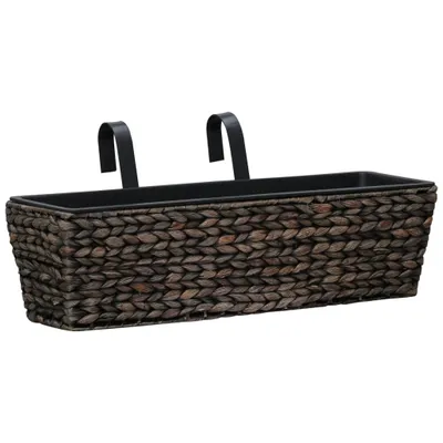Image de vidaXL Bac à fleurs 2 pcs. Jacinthe d'eau Marron
