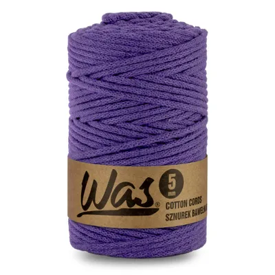 Produktbild von Baumwollkordel Geflochtene Baumwollschnur Polyesterkernschnur Für Makramee Makramee-Seil Bastelkordel 5mm 100m violett DIY WAS