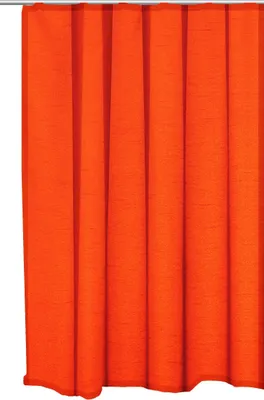 Produktbild von Vorhang orange Kräuselband 140x145 cm Seidenglanz halbtransparent Dekoschal Gardine