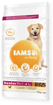 Produktbild von Senioren-Hundetrockenfutter, große Hühnergröße - IAMS für Vitalität