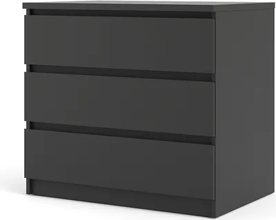 Produktbild von Nada Kommode 3 Schubladen mattschwarz.