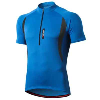 Produktbild von Herren Atmungsaktiv Radfahren Radtrikot Fahrradtrikot MTB Trikot Kurzarm Jersey,Blau,XXL