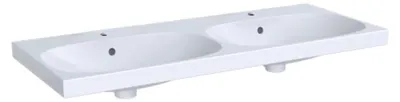 Produktbild von Geberit Doppelwaschtisch ACANTO 1200 x 482 mm, mit Hahnlöchern, mit Überlauf weiß