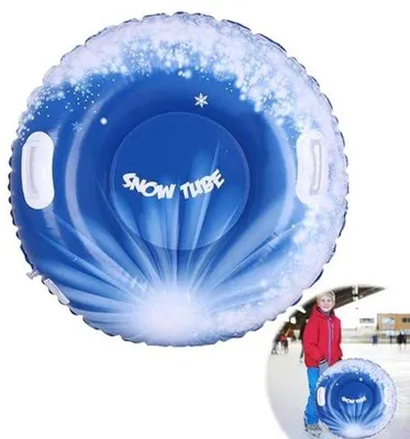 Produktbild von Famanu Schneebob 80 cm - Aufblasbare Schneeröhre für Kinder und Erwachsene
