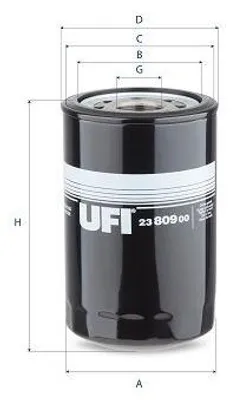 Produktbild von Ölfilter UFI 23.809.00 Anschraubfilter