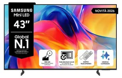 Produktbild von Samsung UE43M70HAUXZT, 109,2 cm (43"), 3840 x 2160 Pixel, LED, Smart-TV, WLAN, Schwarz