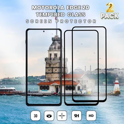Obrázok produktu pre 2-balenie Motorola EDGE 20 Ochranné sklo na displej - Tvrdené sklo 9H - Super kvalita 3D