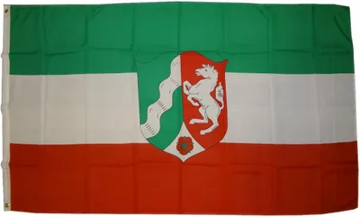 Produktbild von Flagge Nordrhein-Westfalen 90 x 150 cm mit Metallösen - Fahne - Hissfahne - Hissflagge - Sturmflagge - zum hissen - - 100 Gramm Stoffgewicht