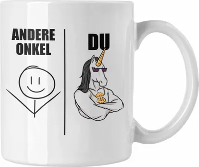 Produktbild von Trendation - Bester Onkel Geschenk Tasse Onkel Coole Geschenkidee für Onkel von Nichte oder Neffe (Weiß)