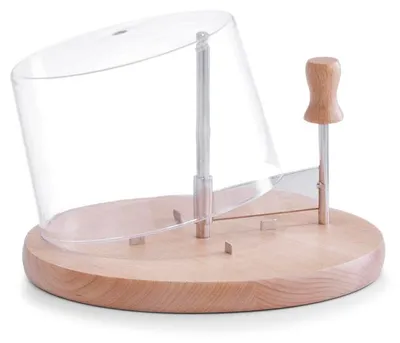 Produktbild von Zeller Käseschneide-Set m. Haube, Buche/Edelstahl Ø22,5x15