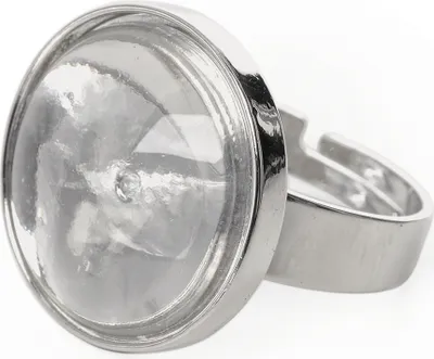 Produktbild von GLOREX Cabochon-Ring 2 cm Schmuck Accessoire Edelstein Fingerring Rund