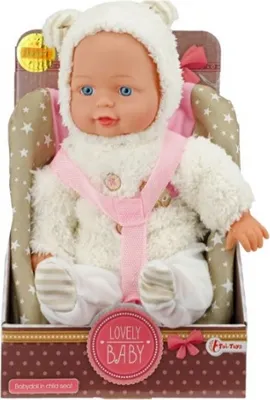 Obrázek produktu pro Toi-Toys Dětská panenka v sedátku pro panenky 33 cm