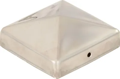 Obrázek produktu pro vidaXL Poštovní uzávěry 6 ks. Pyramida z nerezové oceli 81 x 81 mm