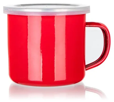 Obrázek produktu pro Hrnek, smaltovaný hrnek s víčkem ve vintage stylu Milton 0,5 l