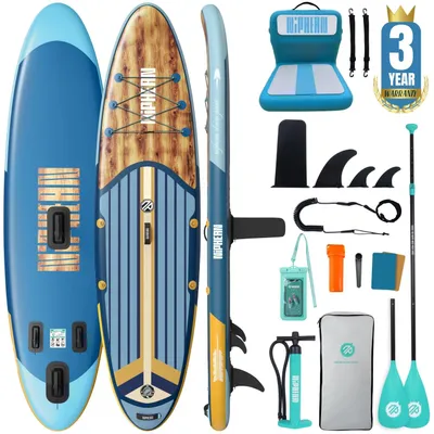 Produktbild von SUP-Board aufblasbar Stand-Up-Paddle Paddelbrett - 320 cm - Mit Sitz und Zubehör - Belastbar bis 200 kg