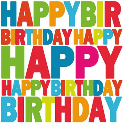 Produktbild von Servietten Papier 33x33cm 3-lagig mit Happy Birthday Motiv 20 Stück