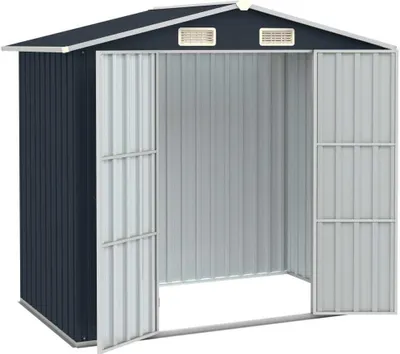 Zdjęcie produktu dla vidaXL Szopa narzędziowa antracyt 205x129x183 cm Stal ocynkowana