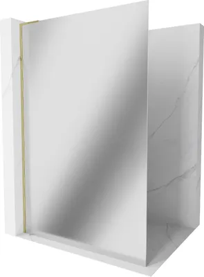Produktbild von Mexen Kioto L Duschwand Walk-in 100 x 200 cm, Spiegel, Gold - 800-100-103-50-50