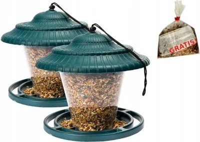 Immagine prodotto di 2x mangiatoia per uccelli stazione di alimentazione per uccelli mangiatoia per uccelli 17x18 cm