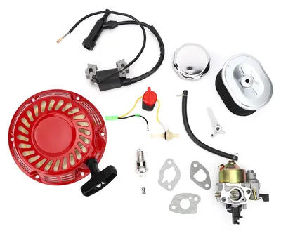 Image de Démarreur à rappel, bobine d'allumage à carburateur, bougie d'allumage, interrupteur marche/arrêt, bouchon de réservoir et kit de tuyaux, compatible avec les modèles Honda GX160 et GX200