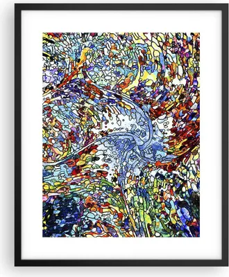 Produktbild von Gerahmtes Poster - Schwarzer Rahmen - Abstraktion modern - 40x50 cm - Wand Bild - Wanddeko - Wandbilder - Kunstposter - Wandposter - Bilderrahmen - Bilder - Kunstdruck - Wandbild - P2BPA40x50-4045