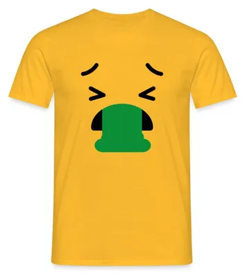 Produktbild von Spreadshirt Emoticon Übergeben Kostüm Karneval Gruppenkostüm Männer T-Shirt, S, Gelb