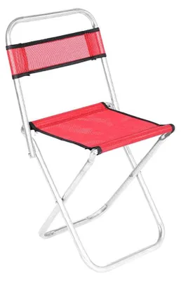 Immagine prodotto di Sedia da giardino pieghevole - Alluminio e tessuto Oxford - Colore rosso
