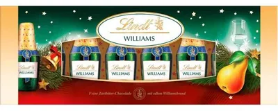 Produktbild von Lindt Alkohol Spezialitäten Fläschchen Williams 131g