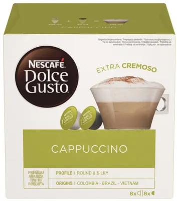 Immagine prodotto di Capsule di caffè NESCAFE Dolce Gusto Cappuccino 8 bevande