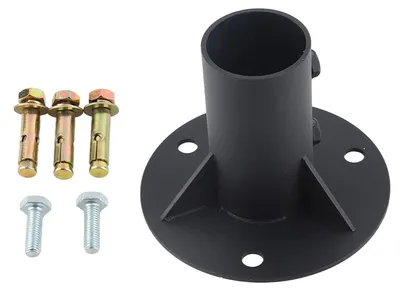 Kettenschakelpfosten Bodenplatte Stahl 52 mm Heavy Duty
