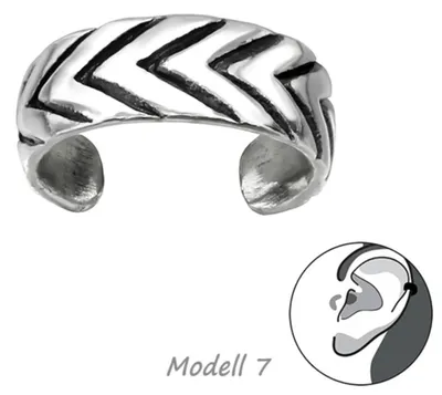 Produktbild von Ohrklemme Silber 925: Ear Cuff Ohrring ohne Loch Modell 7