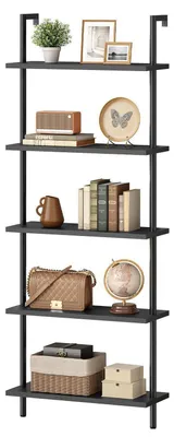 Immagine prodotto di Scaffale a 5 ripiani, colore nero, dimensioni 60 x 24 x 166,8 cm