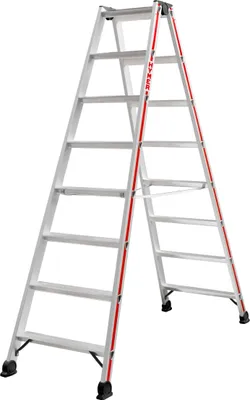 Produktbild von Hymer Stufenstehleiter, beidseitig begehbar, 2x8 Stufen