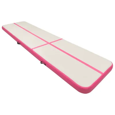 Immagine prodotto di Tappetino Ginnastica Gonfiabile con Pompa 700x100x15cm PVC Rosa