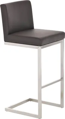 Produktbild von CLP Barhocker Paros mit Kunstlederbezug Edelstahl Fußablage bis 240 kg belastbar braun