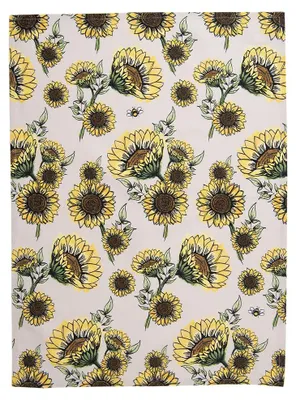 Produktbild von Clayre & Eef Geschirrtuch 50x70 cm Beige Gelb Baumwolle Sonnenblumen