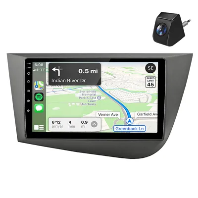 Produktbild von 9'' 4+64GB Für Seat leon 2005-2011 CarPlay 4kern Android15 Autoradio WIFI SWC RDS GPS Nav BT DAB+ kamera