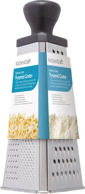 Produktbild von KitchenCraft Standreibe, Pyramidenförmig, Edelstahl, Kunststoffknauf, 26 cm
