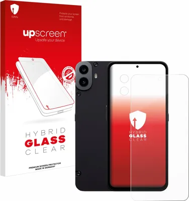Produktbild von upscreen Schutzglas für Nothing CMF Phone 1 (Display+Kamera) Schutzfolie Panzer Folie Glas Display Schutz klar