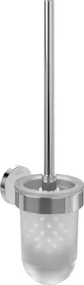 Produktbild von Villeroy & Boch Elements Tender Toilettenbürstengarnitur, Wandmontage, satiniertes Glas, Chrom