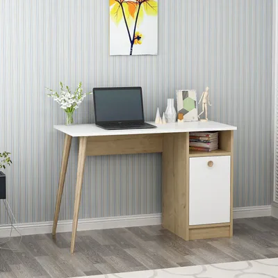 Immagine prodotto di Skye Decor, Cannas - Bianco, Rovere Zaffiro, Scrivanie, Bianco, 110 x 74 x 50 cm