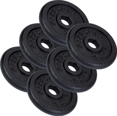 Produktbild von ScSPORTS® Hantelscheiben - Set, 15kg , Ø 30/31 mm, Gusseisen - Gewichtsscheiben, Hantelscheiben-Set, Hantelgewichte, Fitness Scheiben, Gussscheiben, Gewichte für Hantel, Langhantel