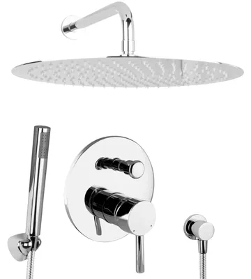 Produktbild von PaulGurkes 40cm Duschsystem Duschset Regendusche unterputz Set rund Tropendusche
