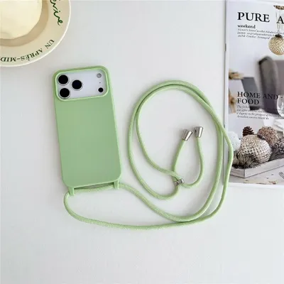 Produktbild von iPhone 18 Pro / 17 Pro Hülle - Coverup Colour TPU Back Cover mit Handykette - Grün