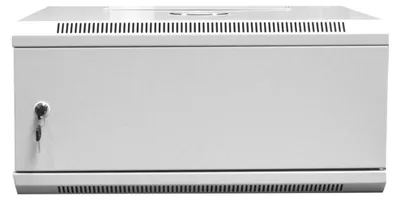 Imagen del producto de Digitus DN-W19 04U/450/MD, estante mural, 4U, capacidad de 60 kg, con cerradura, color gris claro