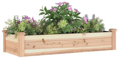 Immagine prodotto di Aiuola rialzata in legno per piante, dimensioni 120 x 45 x 25 cm