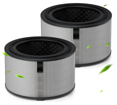 Zdjęcie produktu dla Solidchoice - 2 sztuki filtrów zamiennych do oczyszczacza powietrza, filtry HEPA H13 z węglem aktywnym